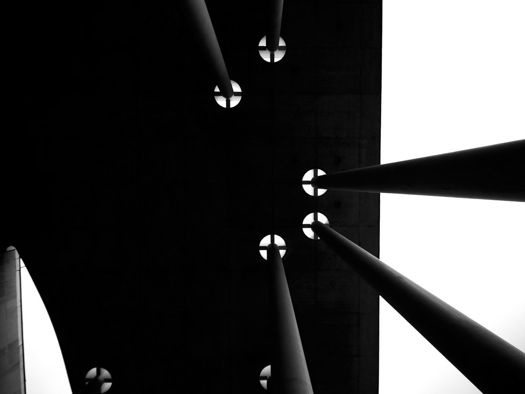 ART PHOTO COLONNES NOIR