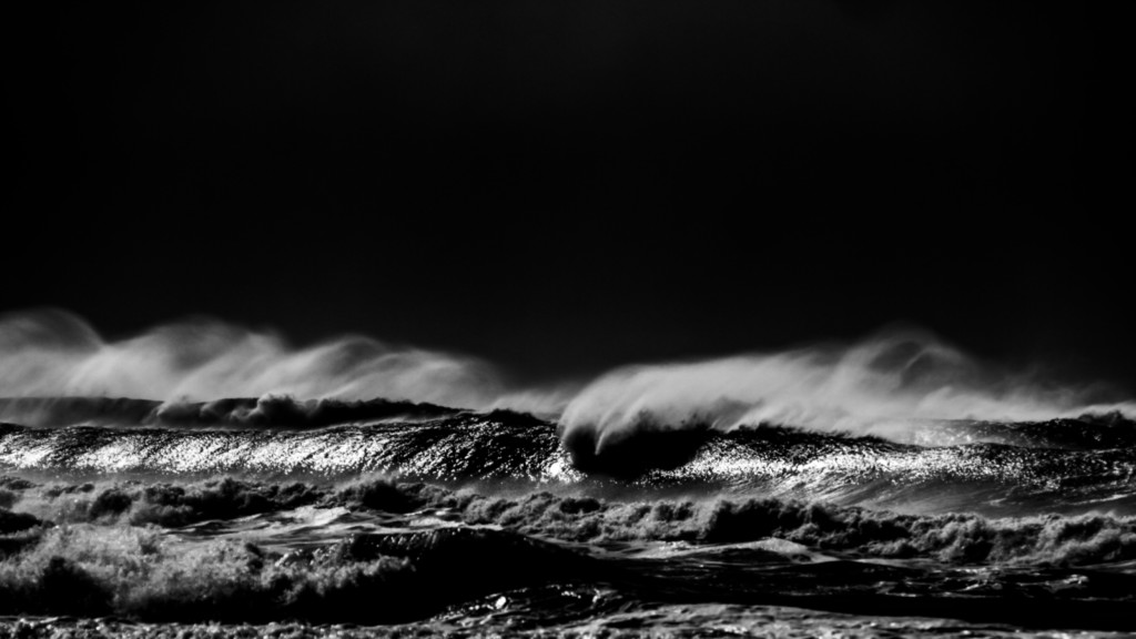 ART PHOTO OCEAN IN BLACK AND WHITE j
