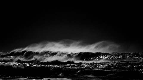 ART PHOTO OCEAN IN BLACK AND WHITE # 04